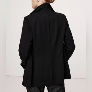 Banana Republic Black Ponte Knit Boyfriend Blazer